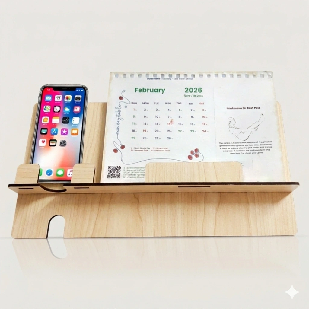Seed Paper Calendar and Mobile Holder – Eco-Friendly & Functional