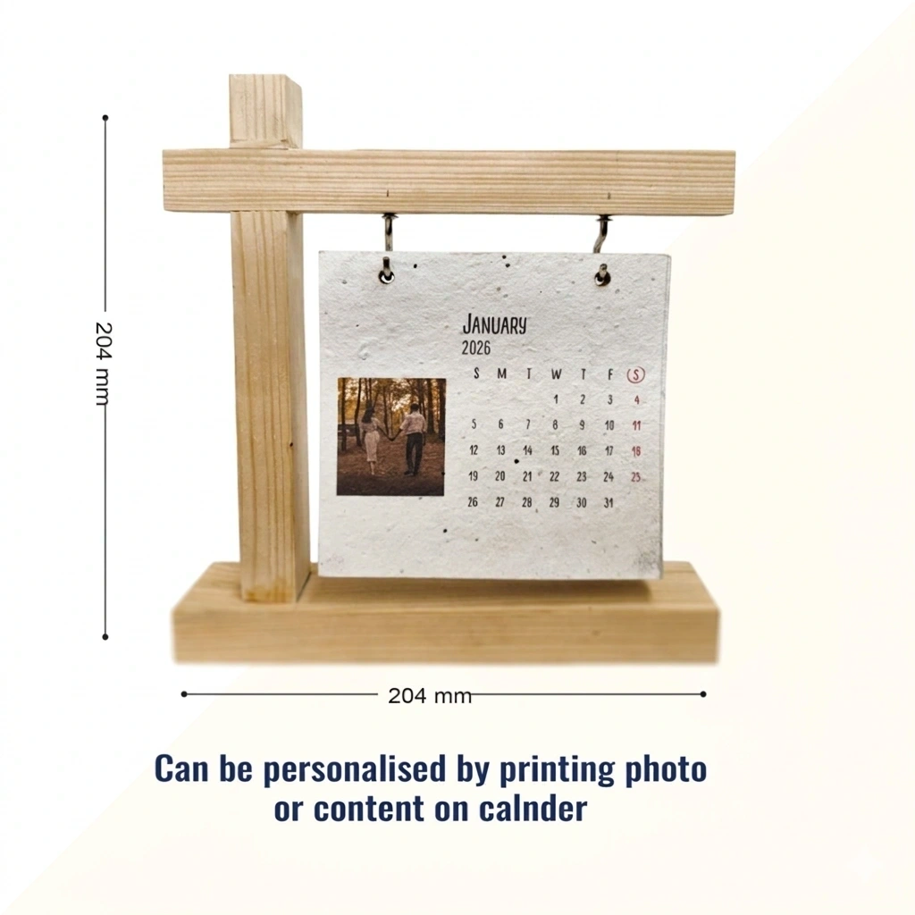 Wooden Stand Calendar – Elegant Wooden Stand