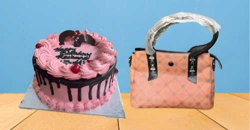 Luxury Gifting Package of Soft Cake Treat and Chic Ladies Handbag for ...