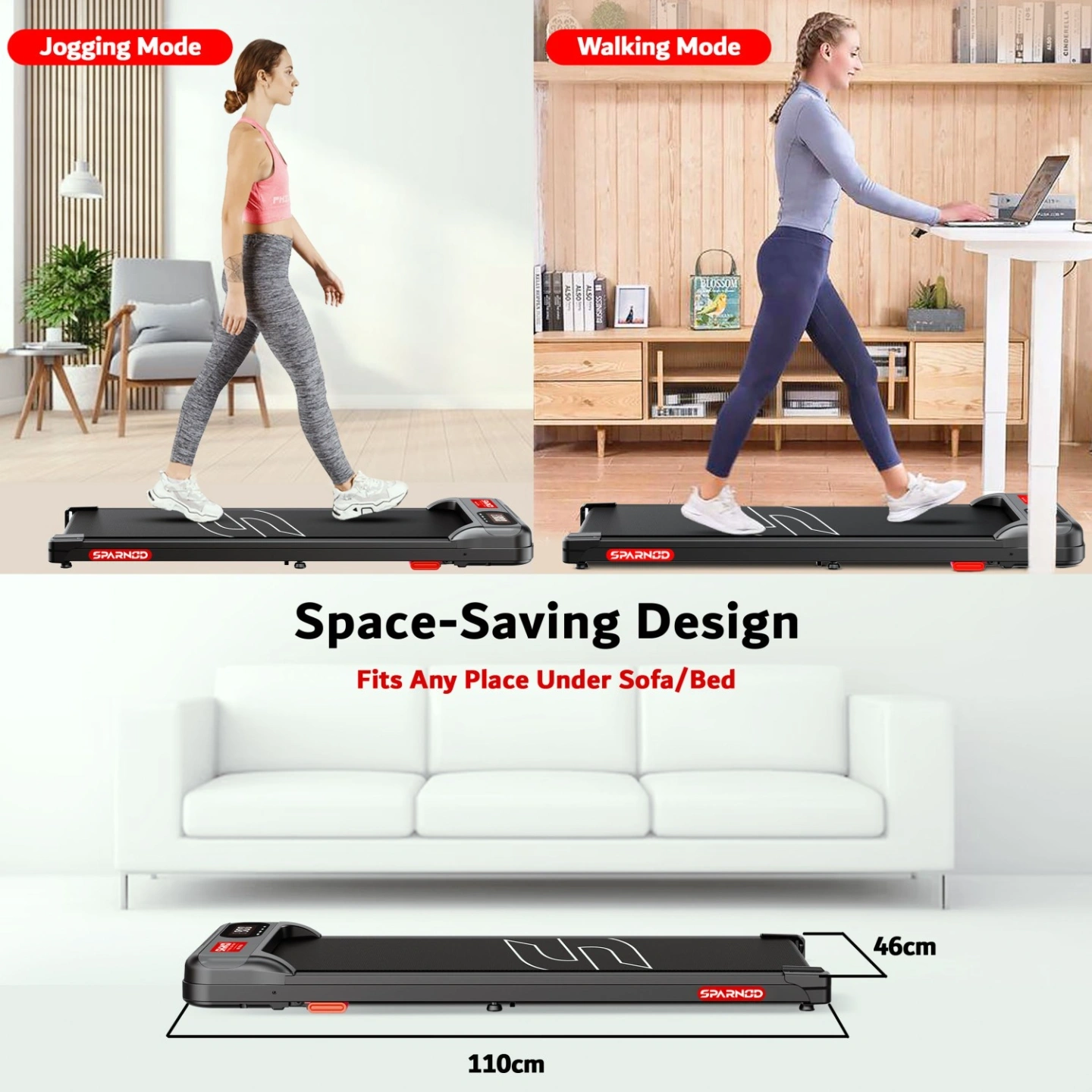 Home Use Walking Pad – STH-3002 | Compact & Portable Treadmill 5
