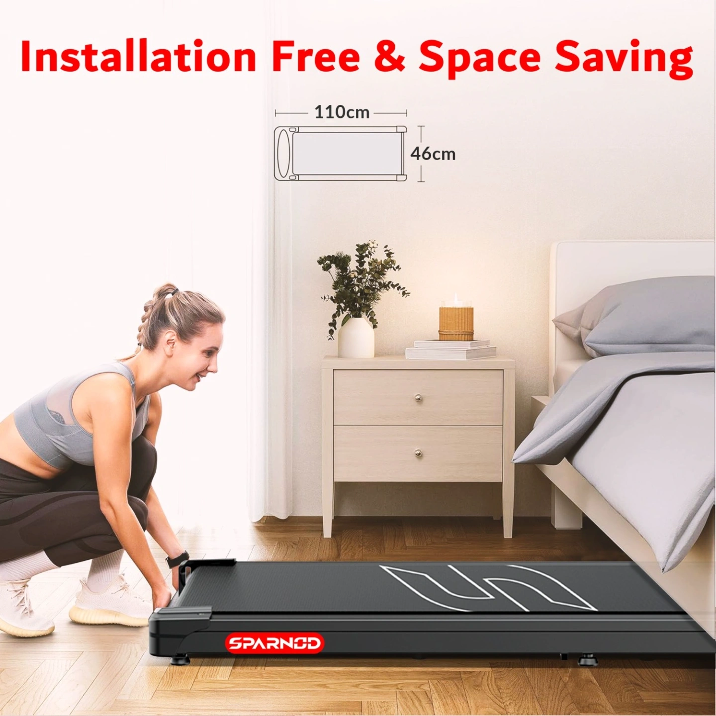 Home Use Walking Pad – STH-3002 | Compact & Portable Treadmill 2