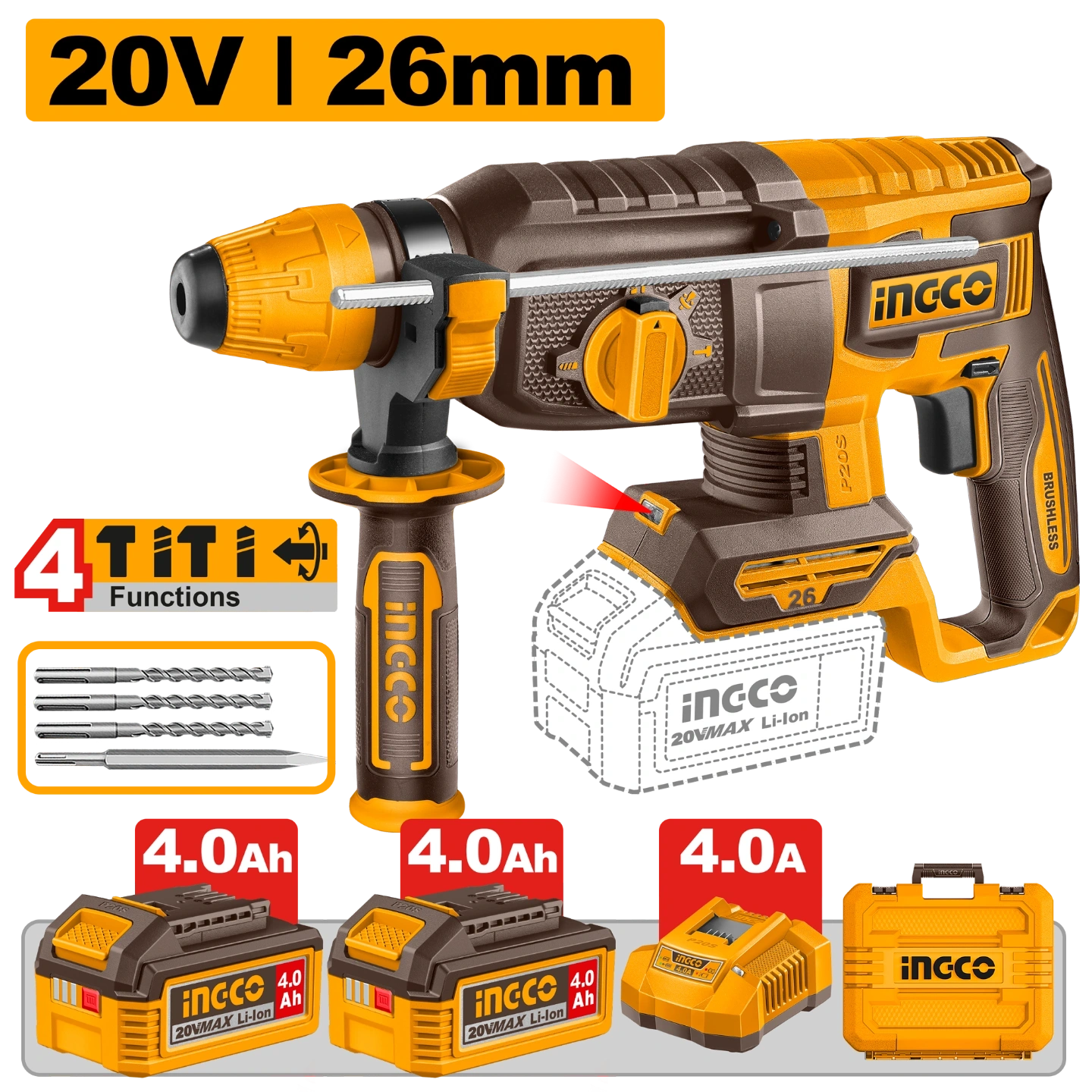 Cordless rotary hammer CRHLI262085 1