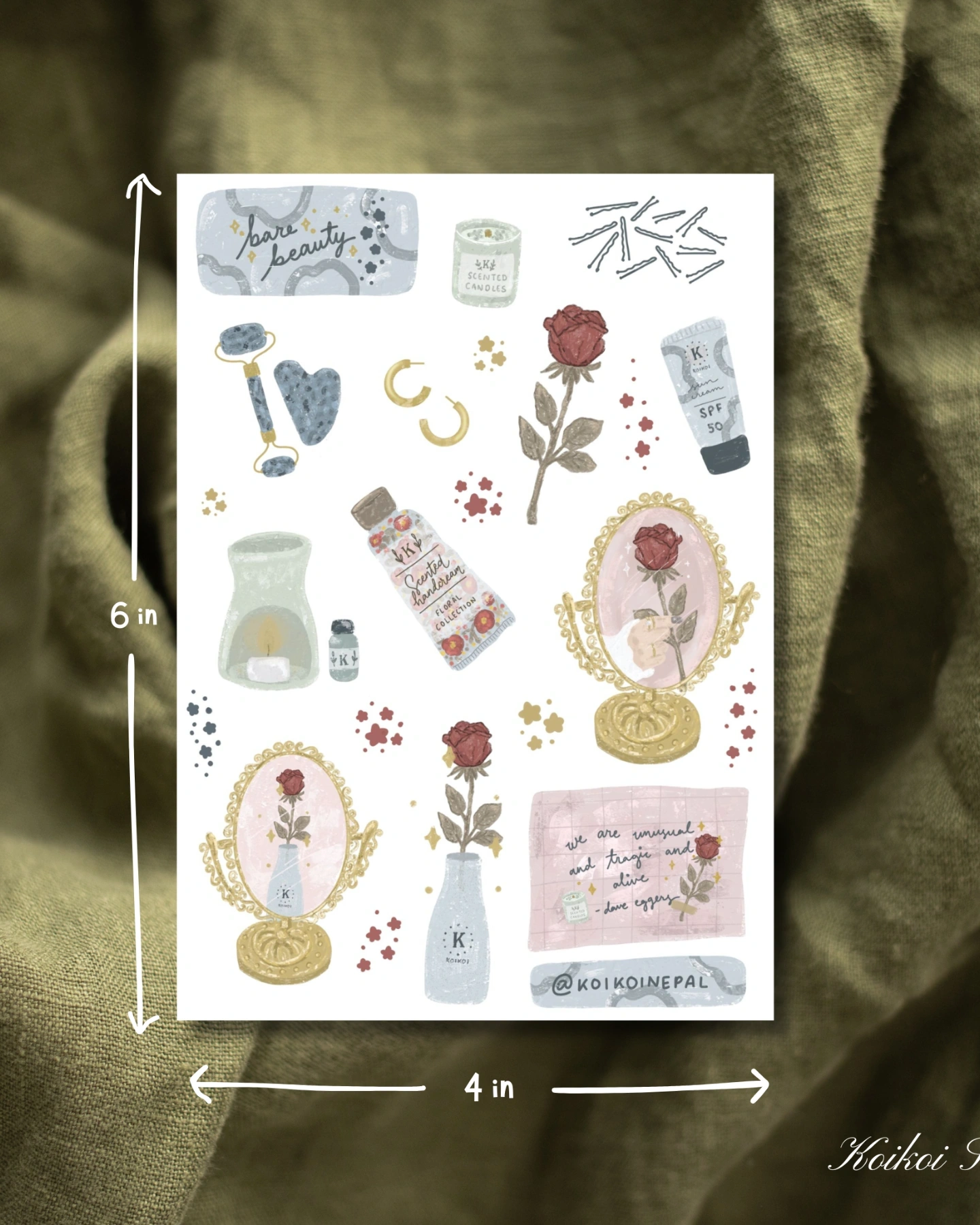 Bare Beauty Sticker Sheet 1