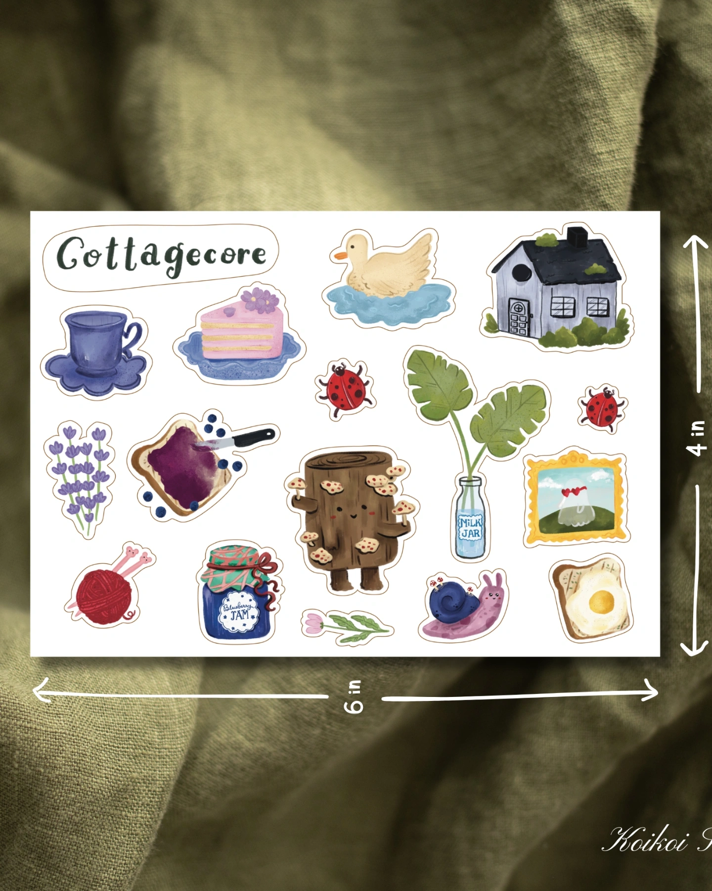 Cottagecore Sticker Sheet 1