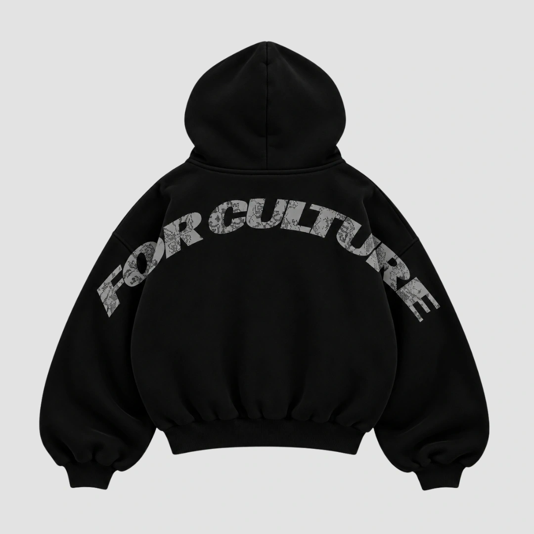 FOR CULTURE HOODIE BLACK 1