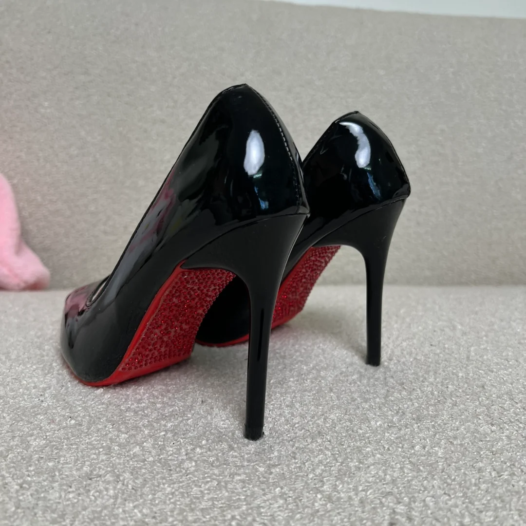 Heals Bottom Red Rhinestone bottom heels