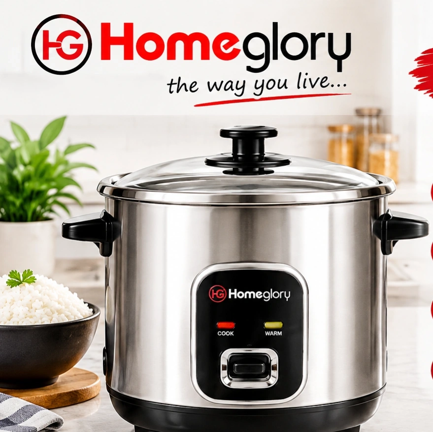 Homeglory Steel Body Shine Rice Cooker 2.8L 1