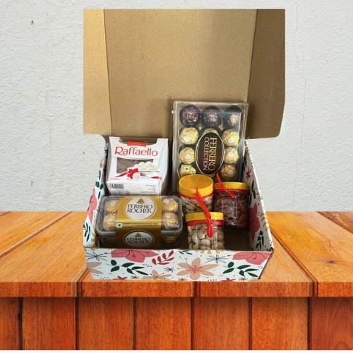 Luxury Fine Pralines & Assorted Dry Fruit Jars Gift Box Set 1