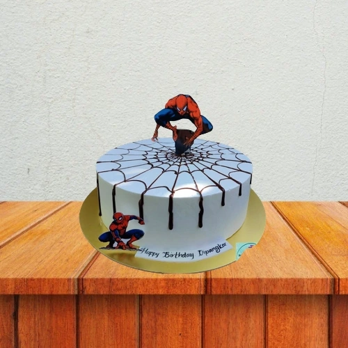 Luxury Superhero Web-Themed Birthday Cake 1