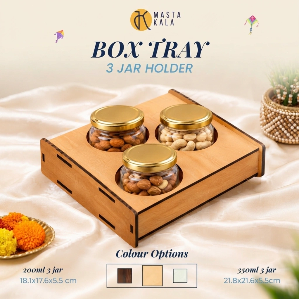 Box Tray three Jars 1