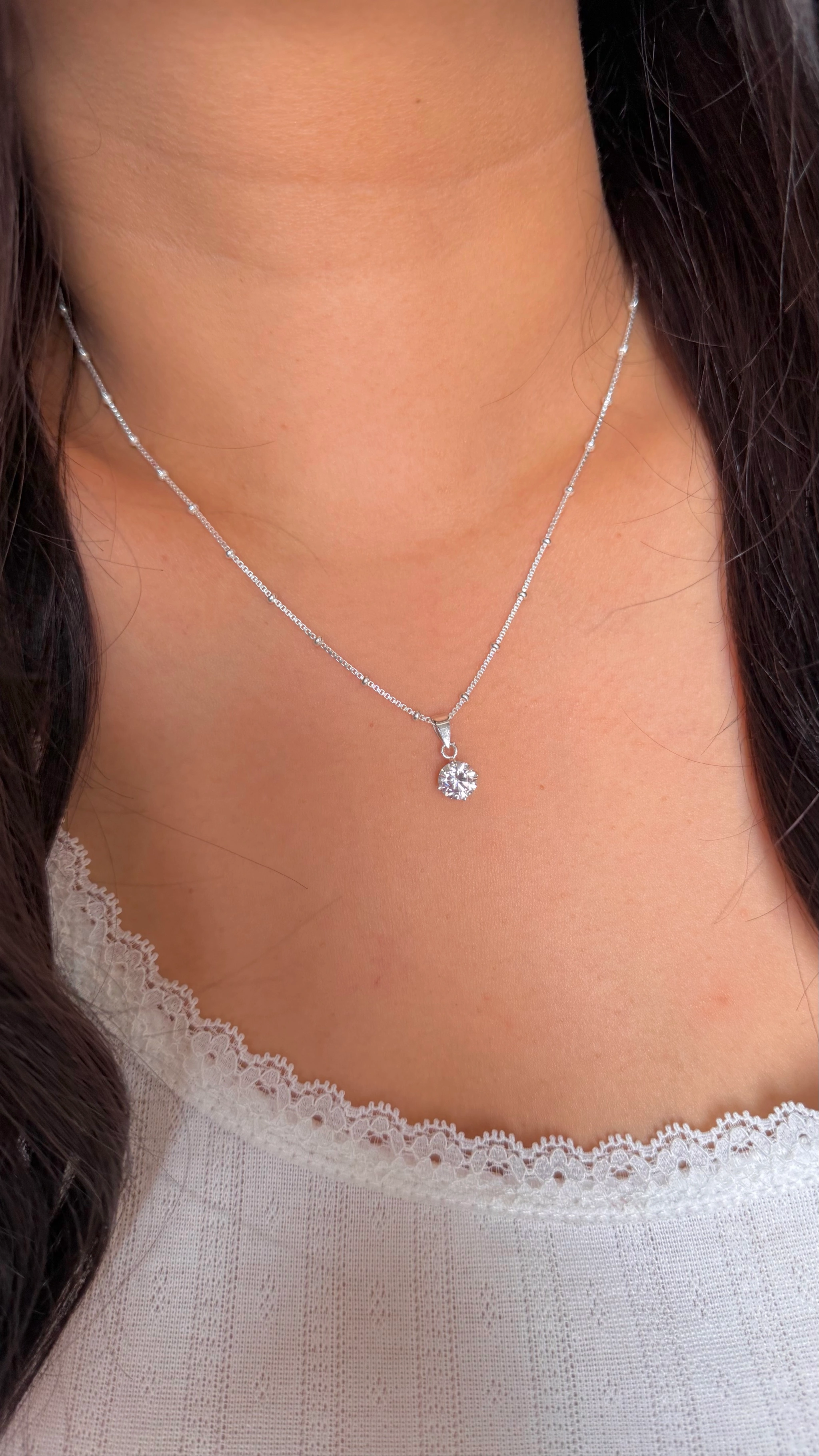 PURE SILVER ASPEN BALL NECKLACE 1
