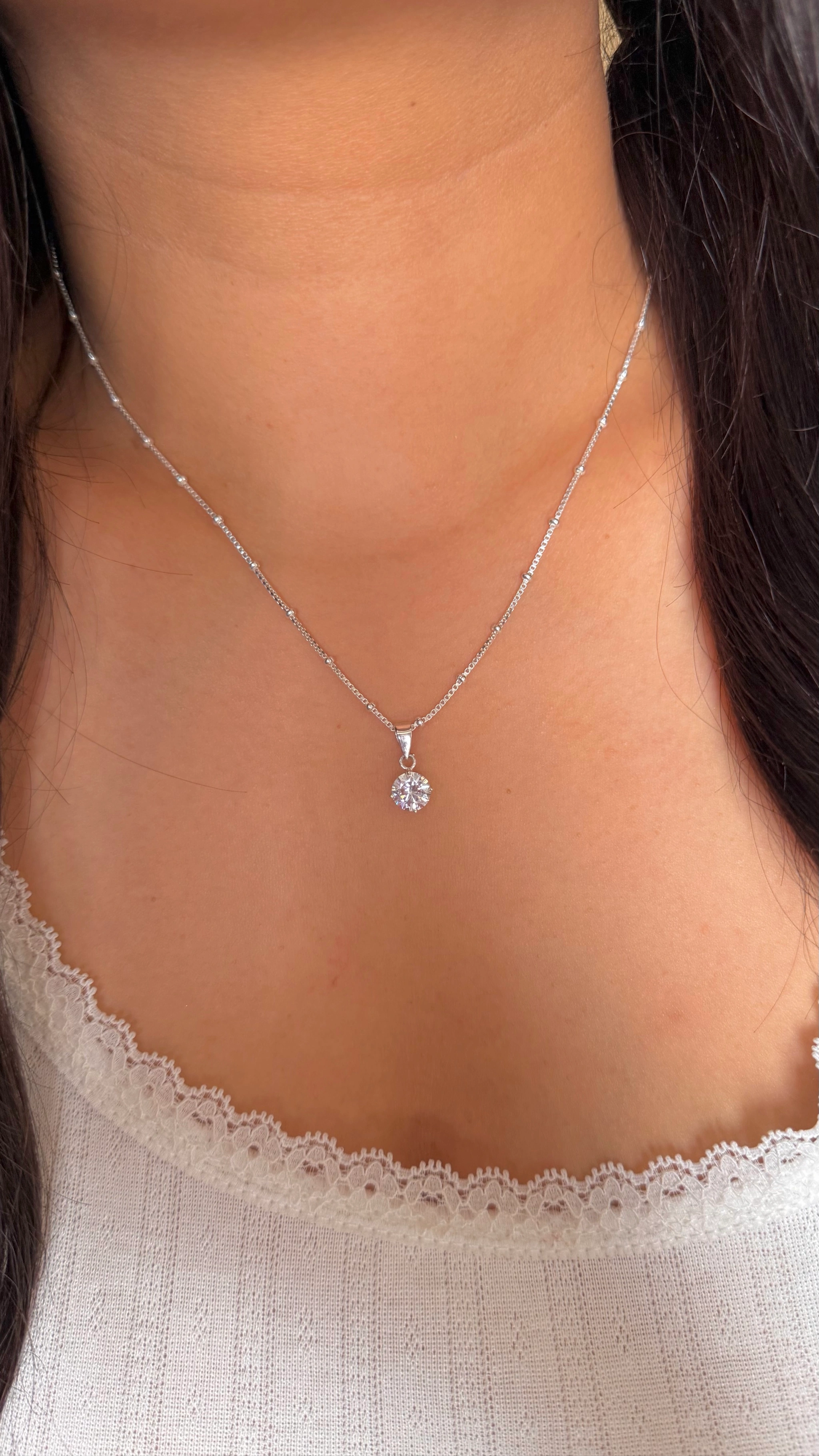 PURE SILVER ASPEN BALL NECKLACE 3