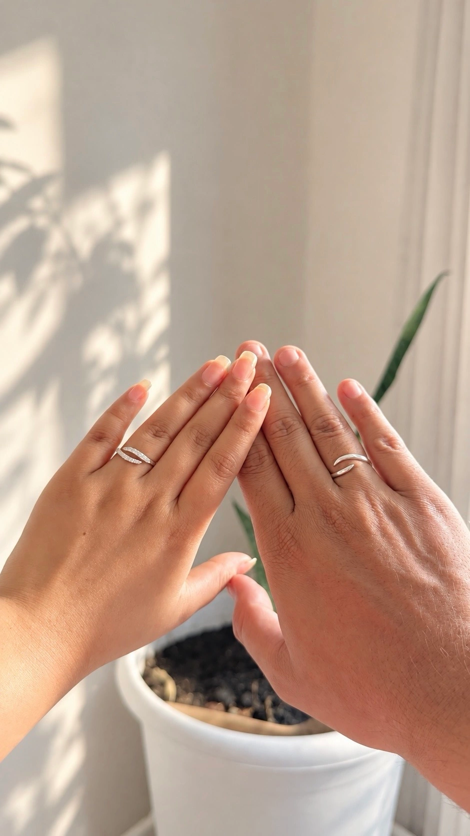 PURE SILVER THE VOW COUPLE RINGS 1