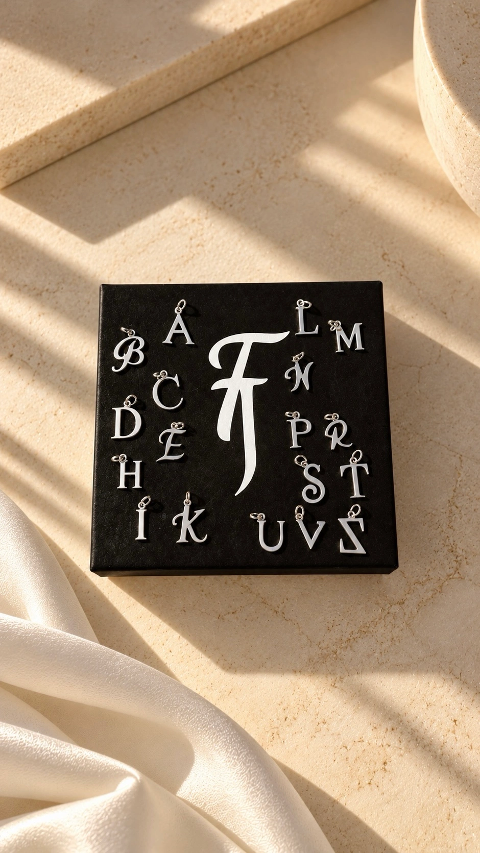 PURE SILVER HENRY BRACELET WITH INITIAL 2