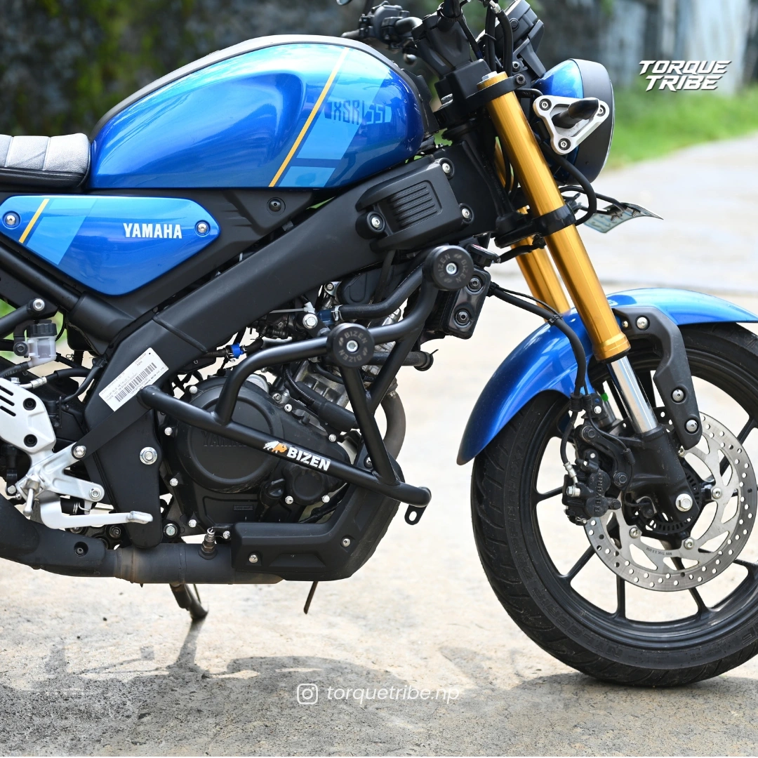 Crash Guard / Engine Guard with Double Frame Sliders for Yamaha XSR 155 | BizenMoto 9