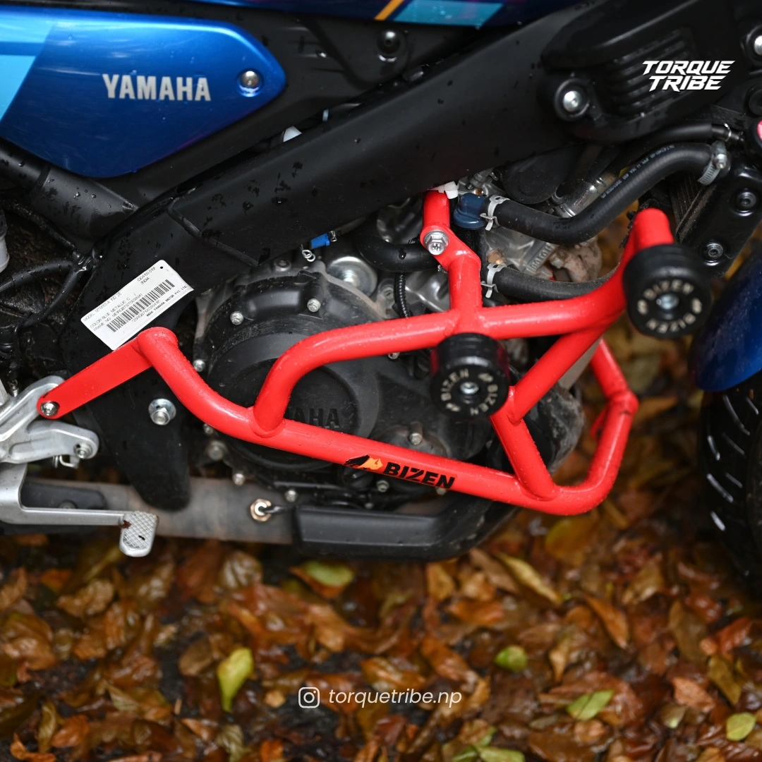 Crash Guard / Engine Guard with Double Frame Sliders for Yamaha XSR 155 | BizenMoto 5