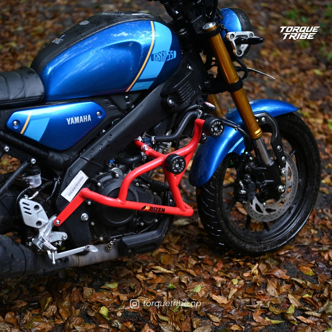 Crash Guard / Engine Guard with Double Frame Sliders for Yamaha XSR 155 | BizenMoto 7