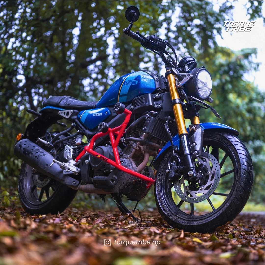 Crash Guard / Engine Guard with Double Frame Sliders for Yamaha XSR 155 | BizenMoto 8