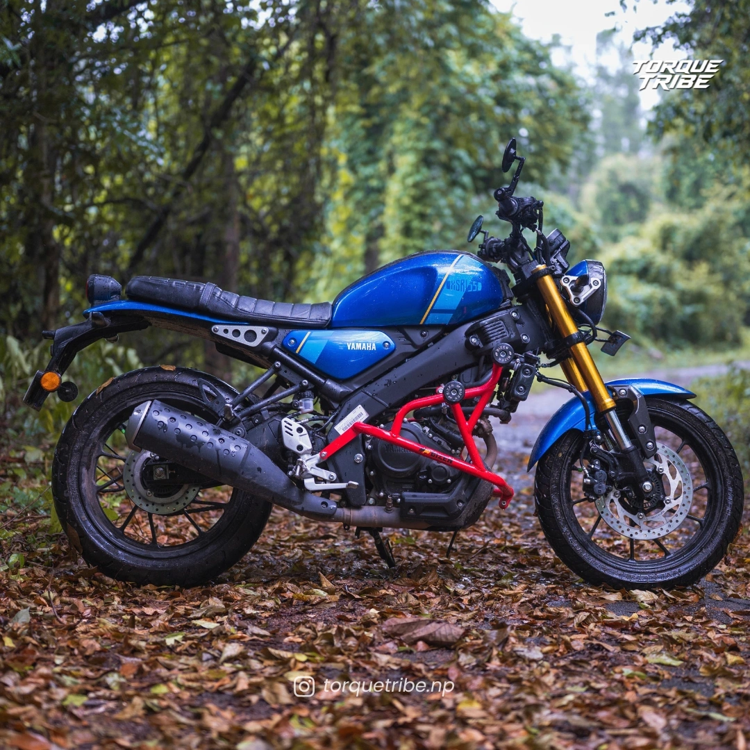 Crash Guard / Engine Guard with Double Frame Sliders for Yamaha XSR 155 | BizenMoto 1