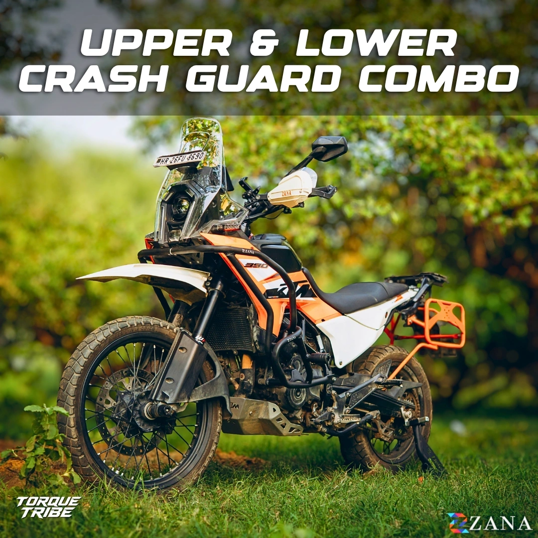 Upper & Lower Crash Guard Set Black for KTM ADV 250 & 390 2025 | Zana 1