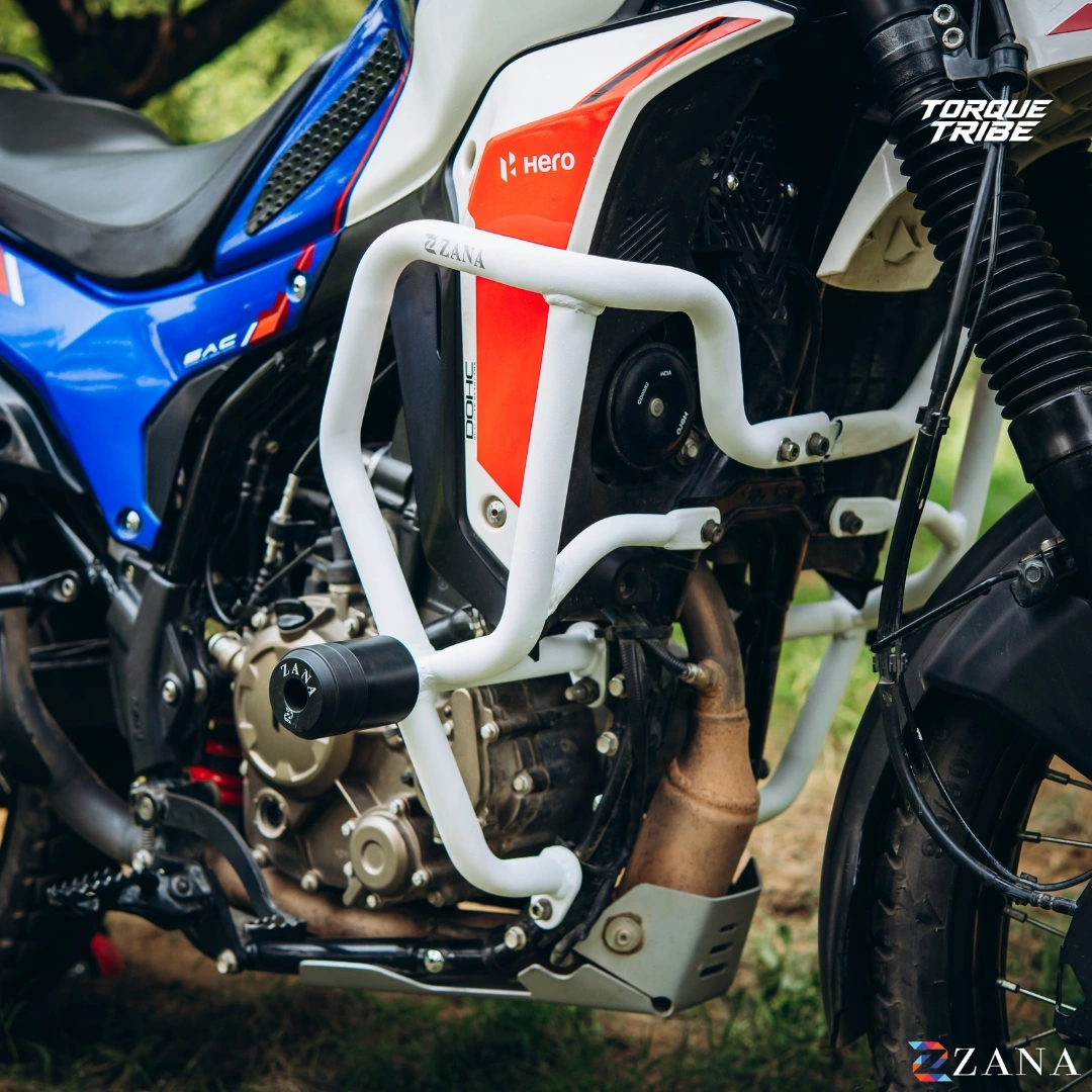 Crash Guard with Slider Glossy White for Xpulse 210 | Zana 8