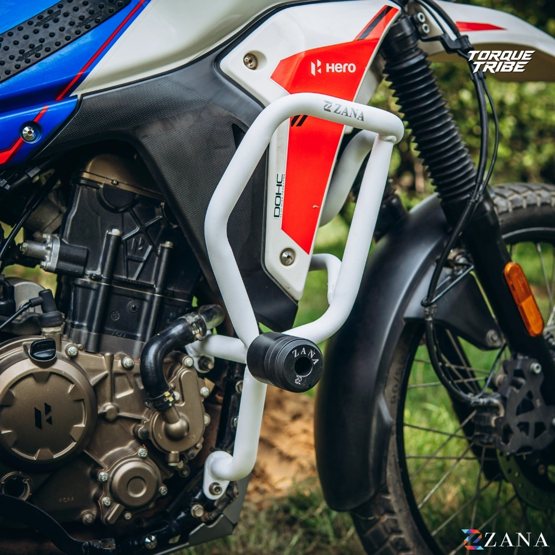 Crash Guard with Slider Glossy White for Xpulse 210 | Zana 7