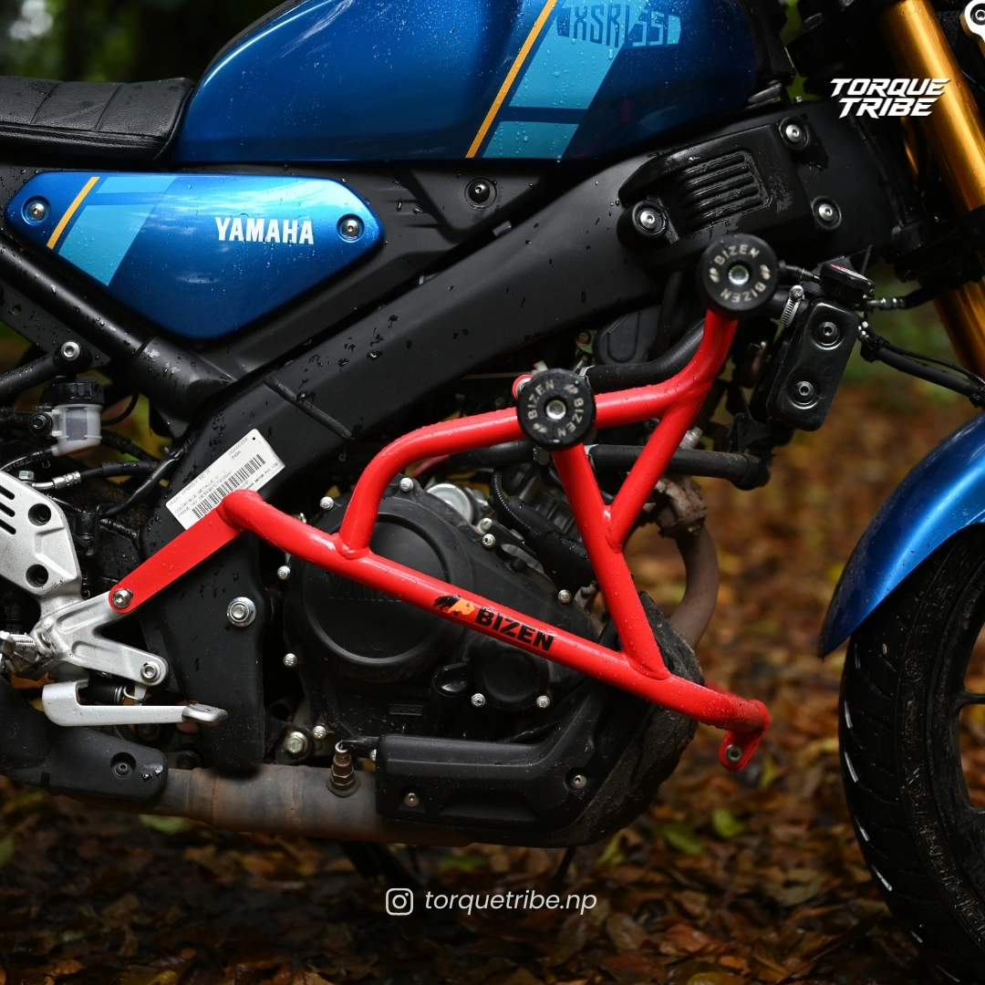 Crash Guard / Engine Guard with Double Frame Sliders for Yamaha XSR 155 | BizenMoto 2