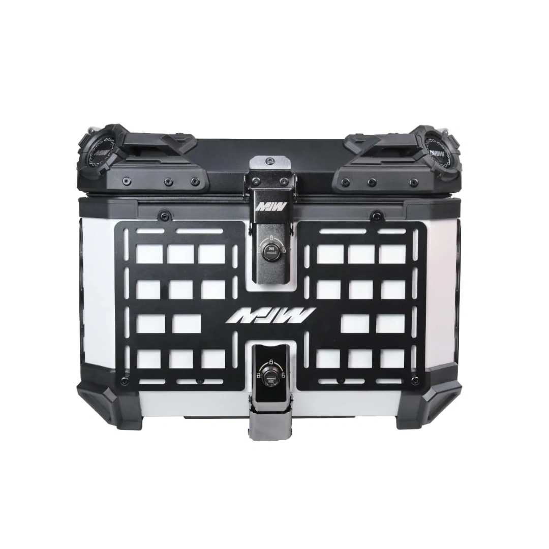 Heavy Armor 45L Aluminium Alloy Motorcycle Top Box with Backrest | MJW 1