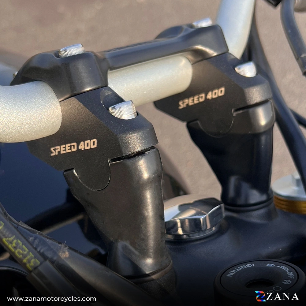 Zana-Offset Handlebar Riser Black for Triumph Speed 400 / Speed T4 5