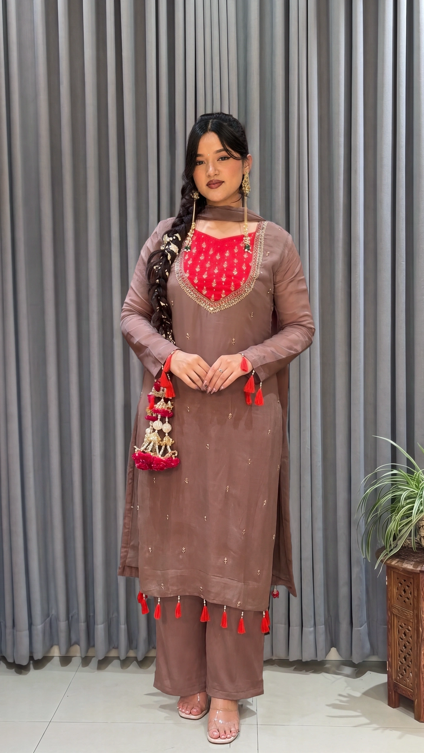 Elegant Chinon Kurthi Set - Series 85 1