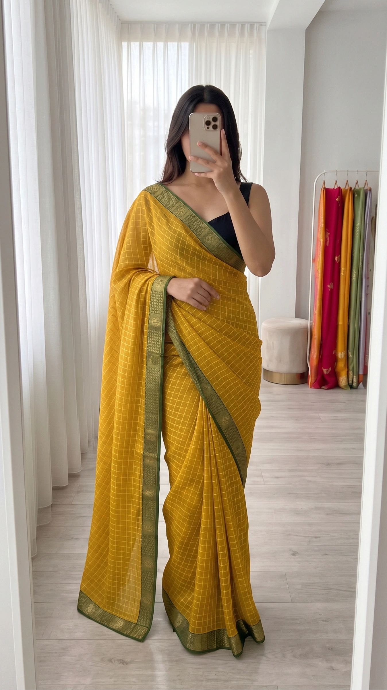 Pista-Green Tissue Saree 1