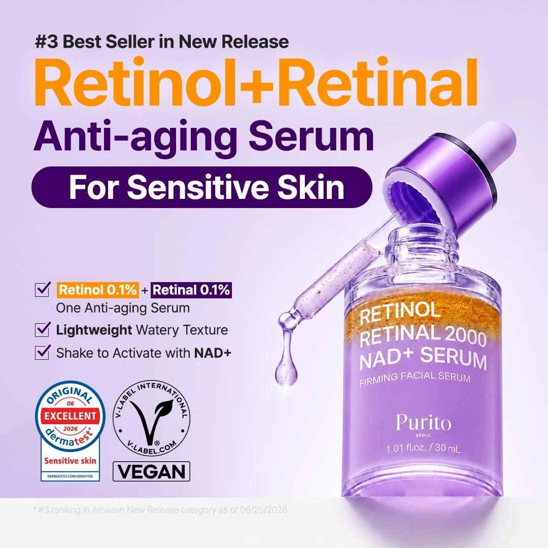 Purito Retinol Retinal 2000 NAD+ Serum, 30ml 2