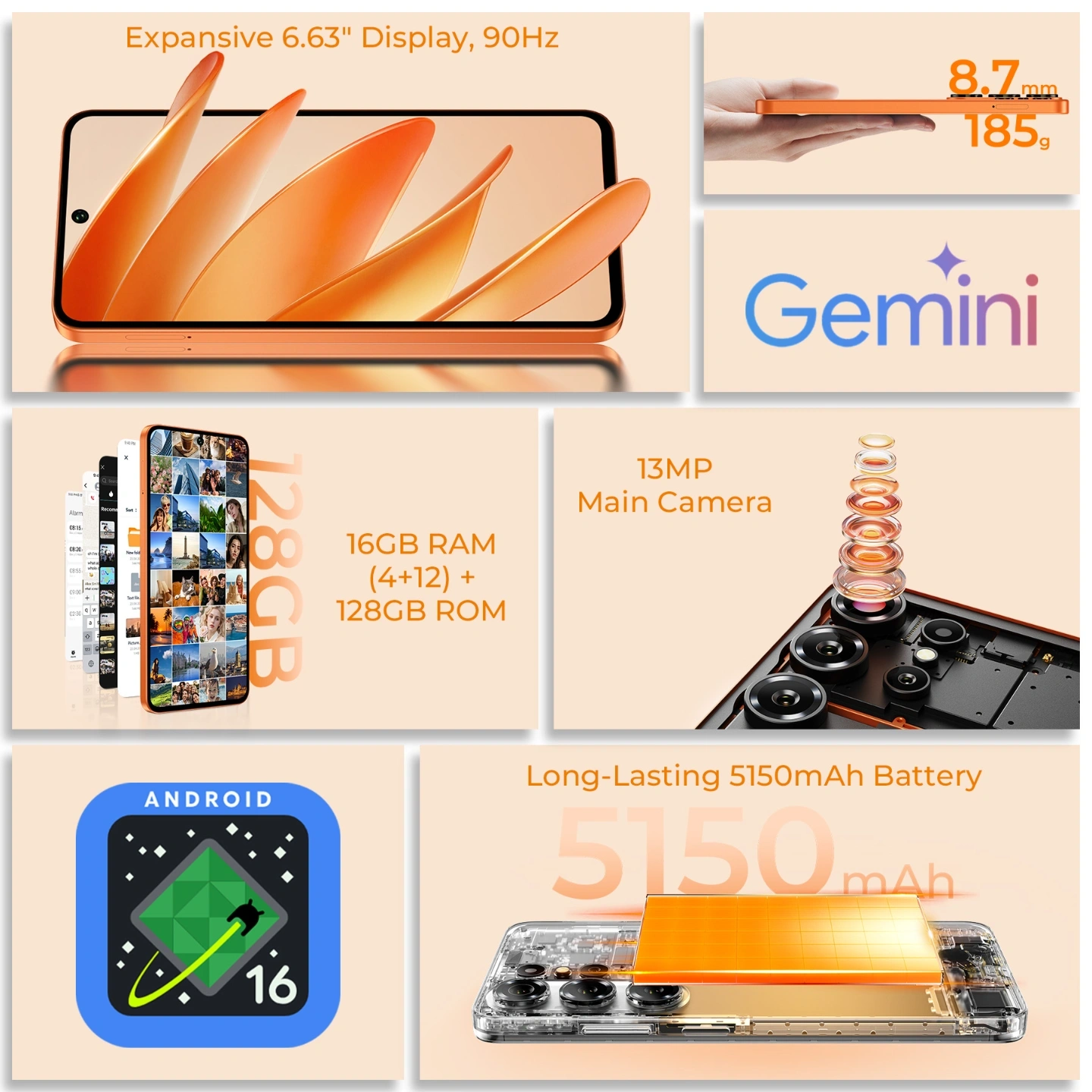 OUKITEL C26 | 6.52" Large Display | Unisoc T615 Octa-core | 4GB RAM | 128GB ROM | 5000mAh battery | 13 MP + 5 MP Camera | Laniz Hub 5