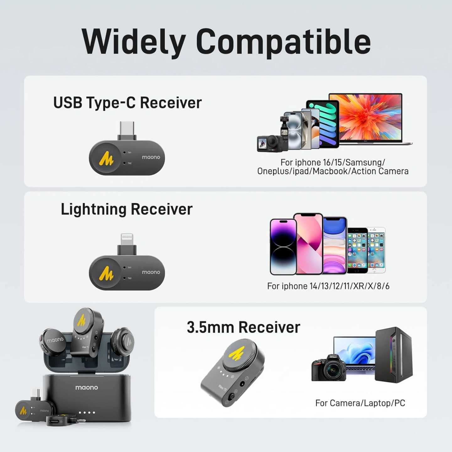 MAONO Wave T5 Wireless Microphone