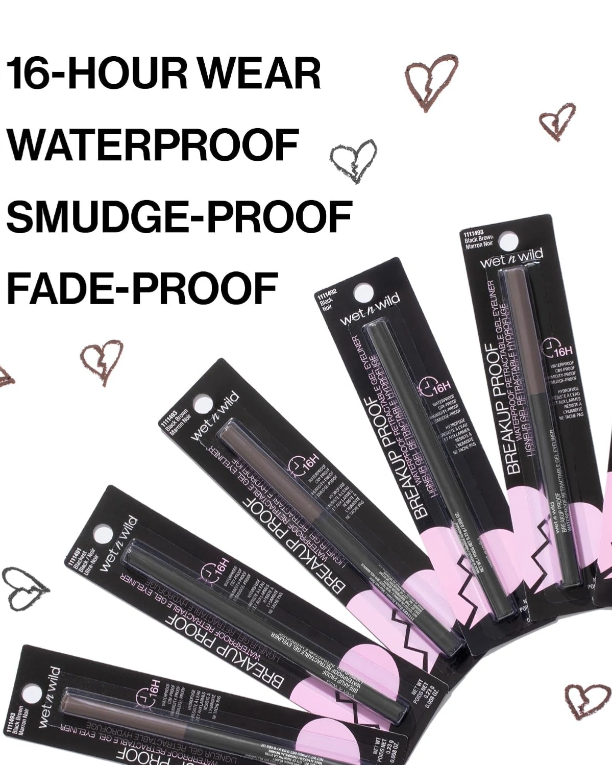 wet n wild Mega Last Breakup Proof Retractable Eyeliner - Ultra-Fine Brush, Waterproof,16-Hour Long-Lasting Wear - Cruelty-Free & Vegan 5