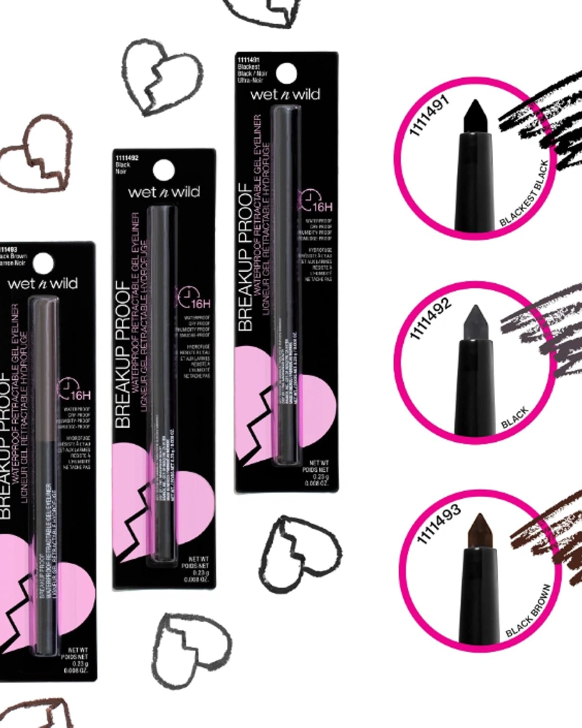 wet n wild Mega Last Breakup Proof Retractable Eyeliner - Ultra-Fine Brush, Waterproof,16-Hour Long-Lasting Wear - Cruelty-Free & Vegan 8