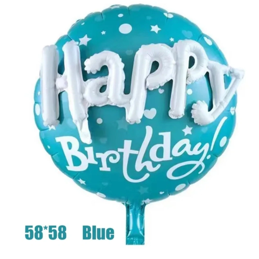 3D Birthday Round Foil Balloos 3