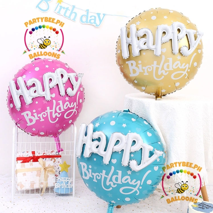 3D Birthday Round Foil Balloos 1