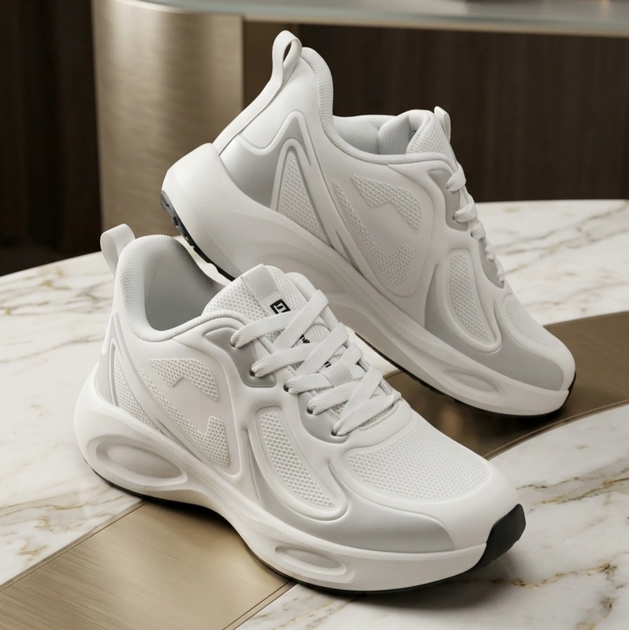 TBL Premuim Quality 100 Gm Light weight Comfortable Walking Sports Fashion Running Shoes For Men (Tbl 2001 white grey black)) 2