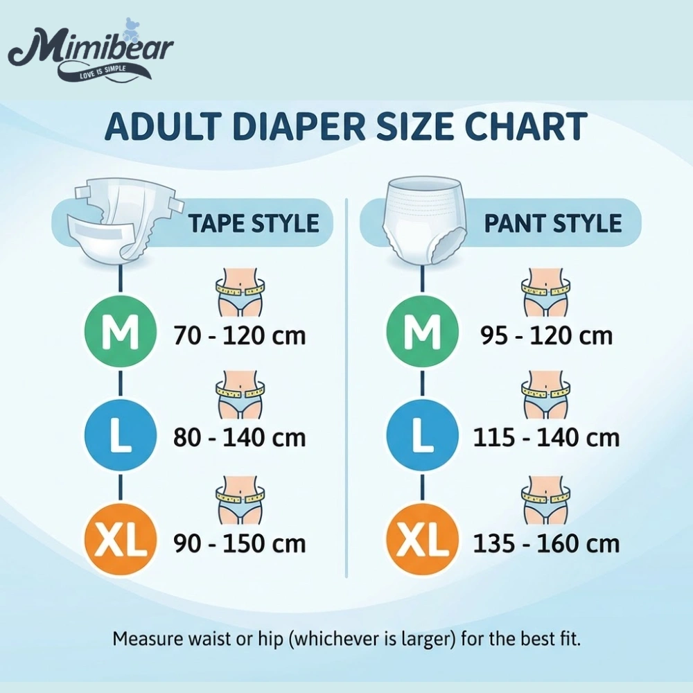 MIMIBEAR SOFS ADULT DIAPER PANT STYLE MEDIUM LARGE XL SIZE 5
