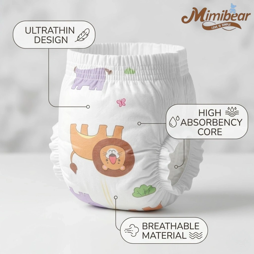 MIMIBEAR Premium Baby Diaper Small Size 55 Pieces Jumbo Pack Tape Style With Wetness Indicator 3