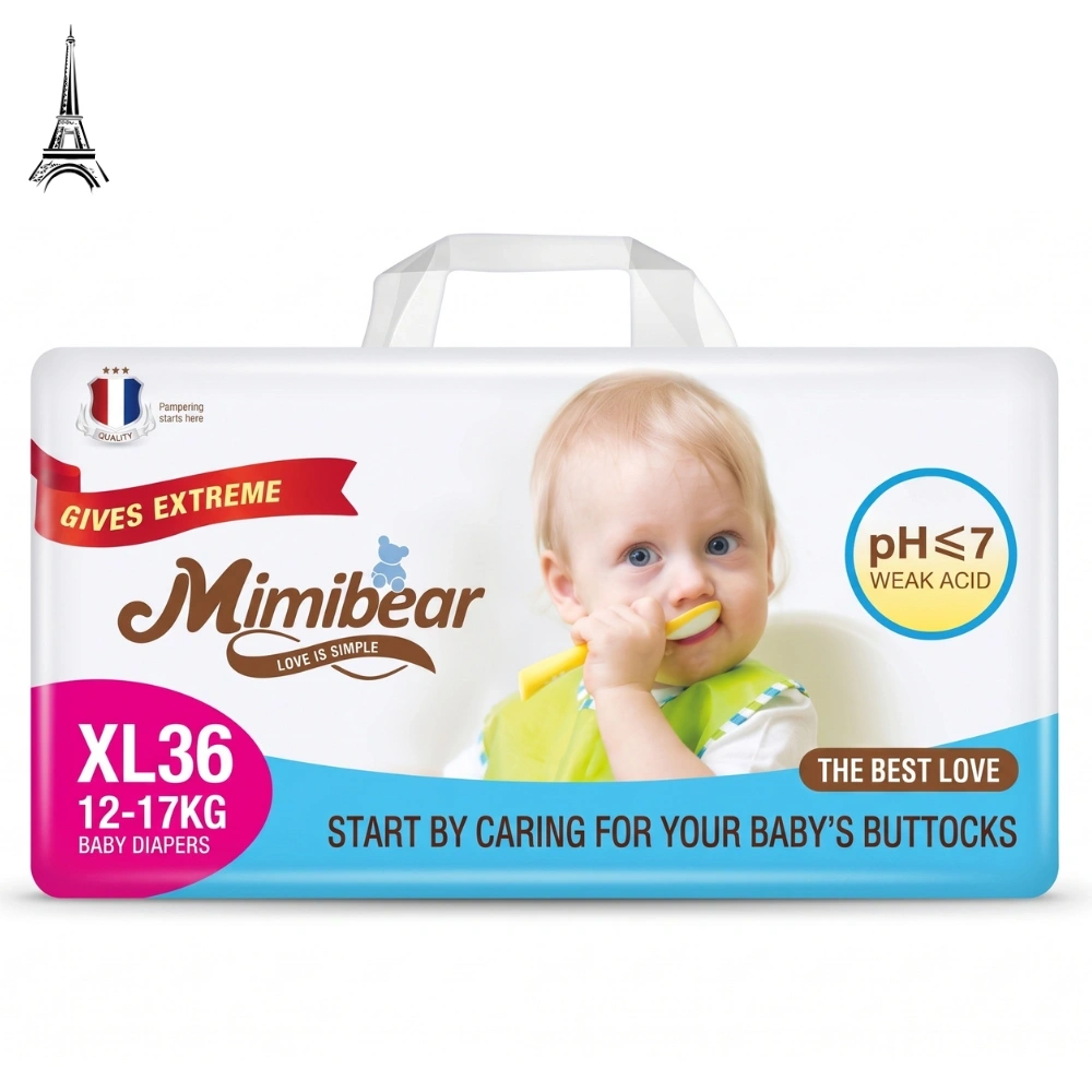 MIMIBEAR Premium Baby Diaper XL Size 36 Piece Family Pack Diaper Pant Style With Disposable Tape and Wetness Indicator 1
