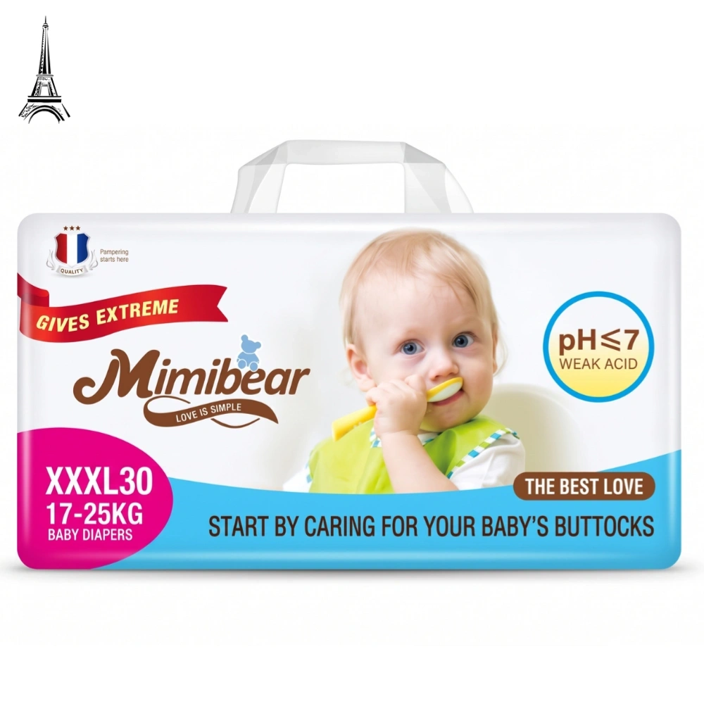MIMIBEAR Premium Baby Diaper XXXL Size 30 Piece Family Pack Diaper Pant Style With Disposable Tape and Wetness Indicator 1