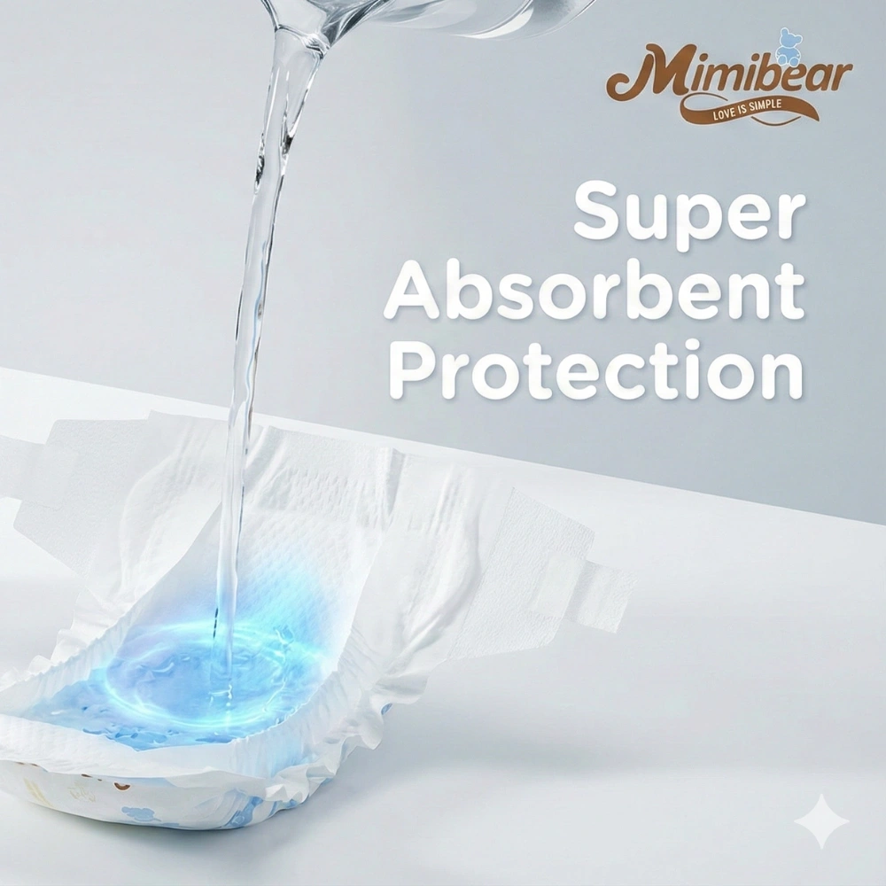 MIMIBEAR Premium Baby Diaper Small Size 55 Pieces Jumbo Pack Tape Style With Wetness Indicator 4