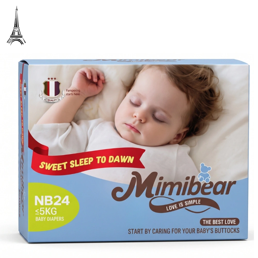 MIMIBEAR Premium Baby Diaper New Born (NB) Size 24 Piece Pack Premium Baby Diaper Tape Style With Indicator 1