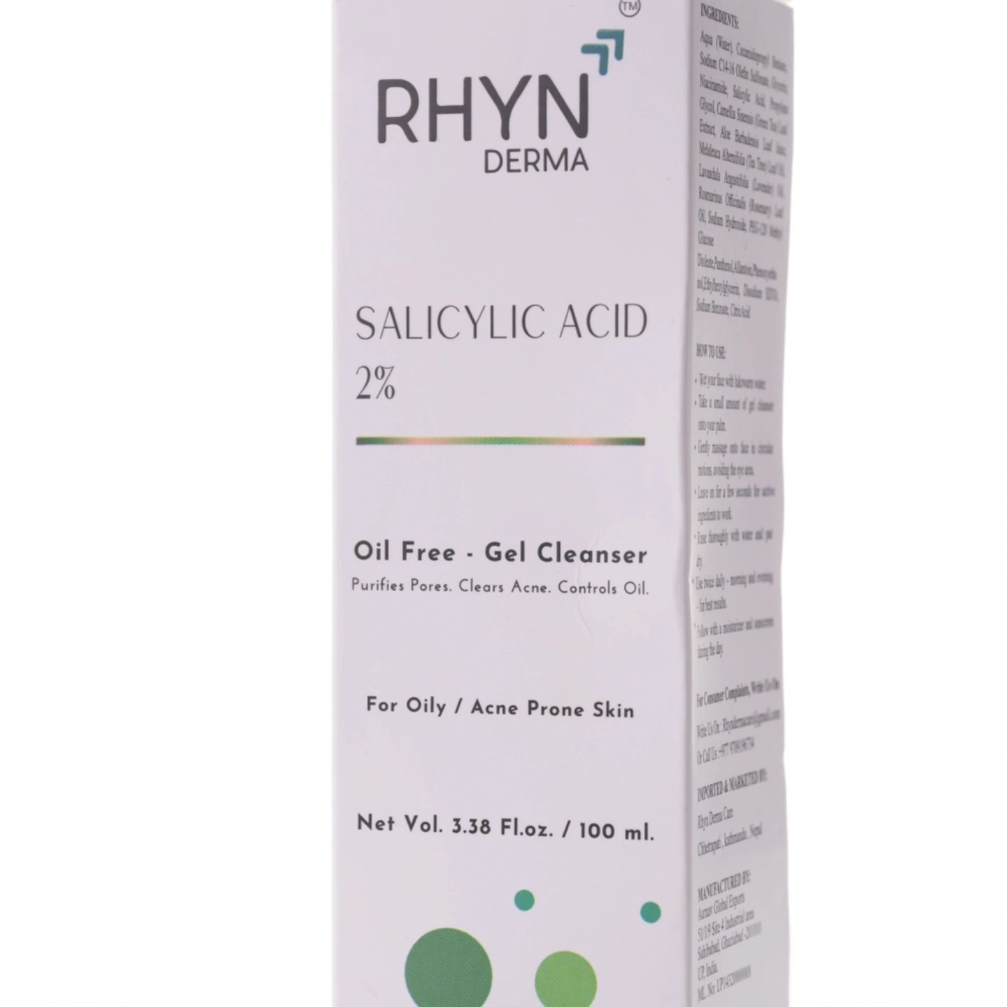 RHYN Salicylic Acid 2% Cleanser | Oil-Free Anti-Acne Face Wash – 100ml 3