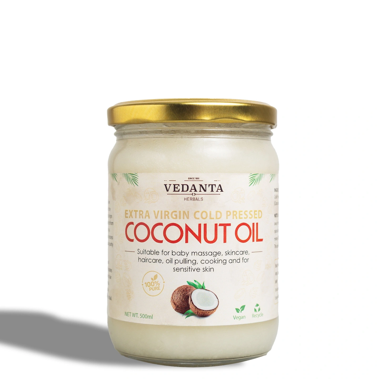 Pure Coconut Oil-Cold Pressed Extra Virgin-500ML 1
