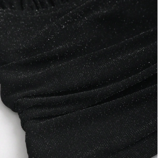 Backless Pleated Metallic Fabric Choker Neck Sleeveless Top 4