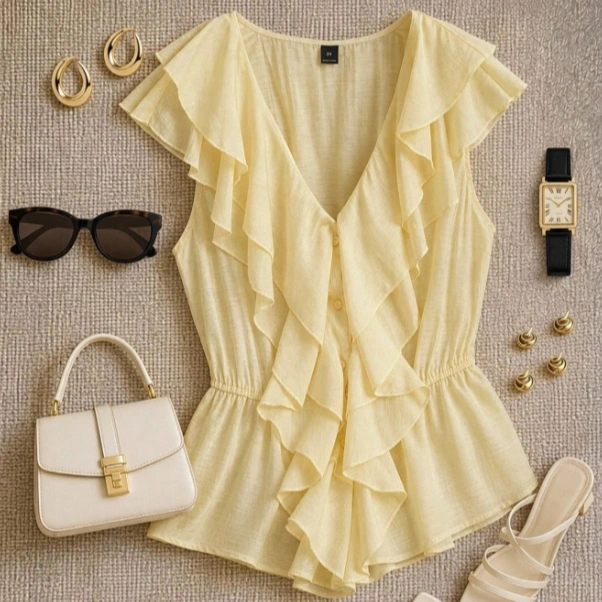 Vacation Formal Evening Tea Party Wedding Guest Butter Yellow 1