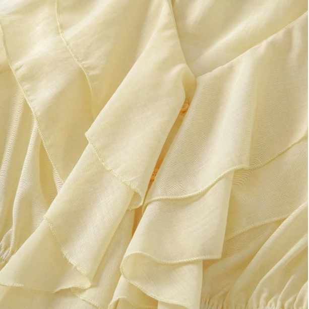 Vacation Formal Evening Tea Party Wedding Guest Butter Yellow 4